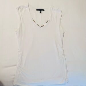 White House Black Market White Tank Top